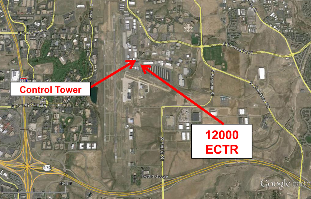 Location of 12000 East Control Tower Road