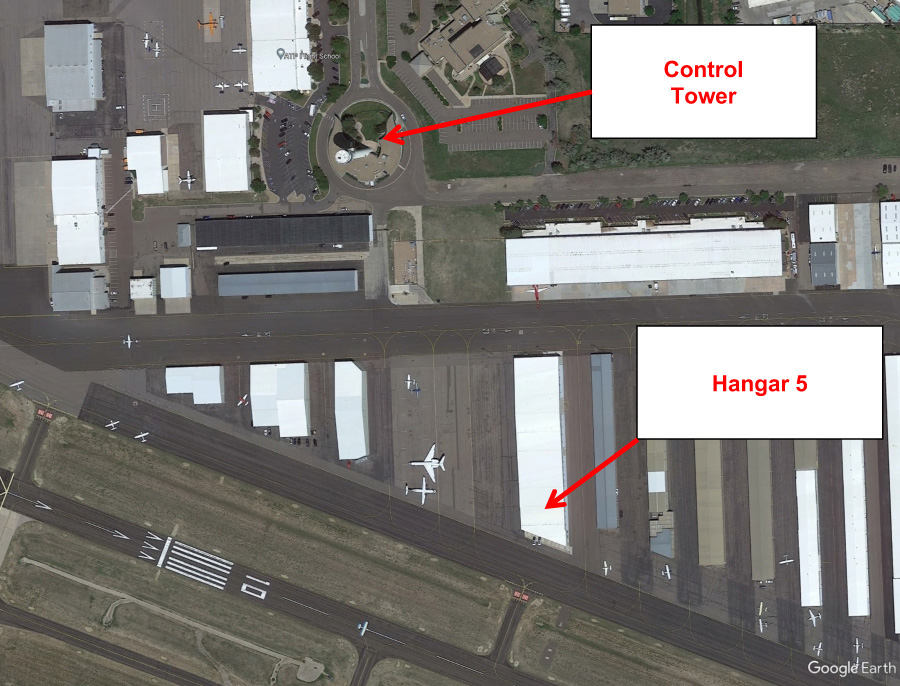 KAPA Air Park Hangar 5 satellite view